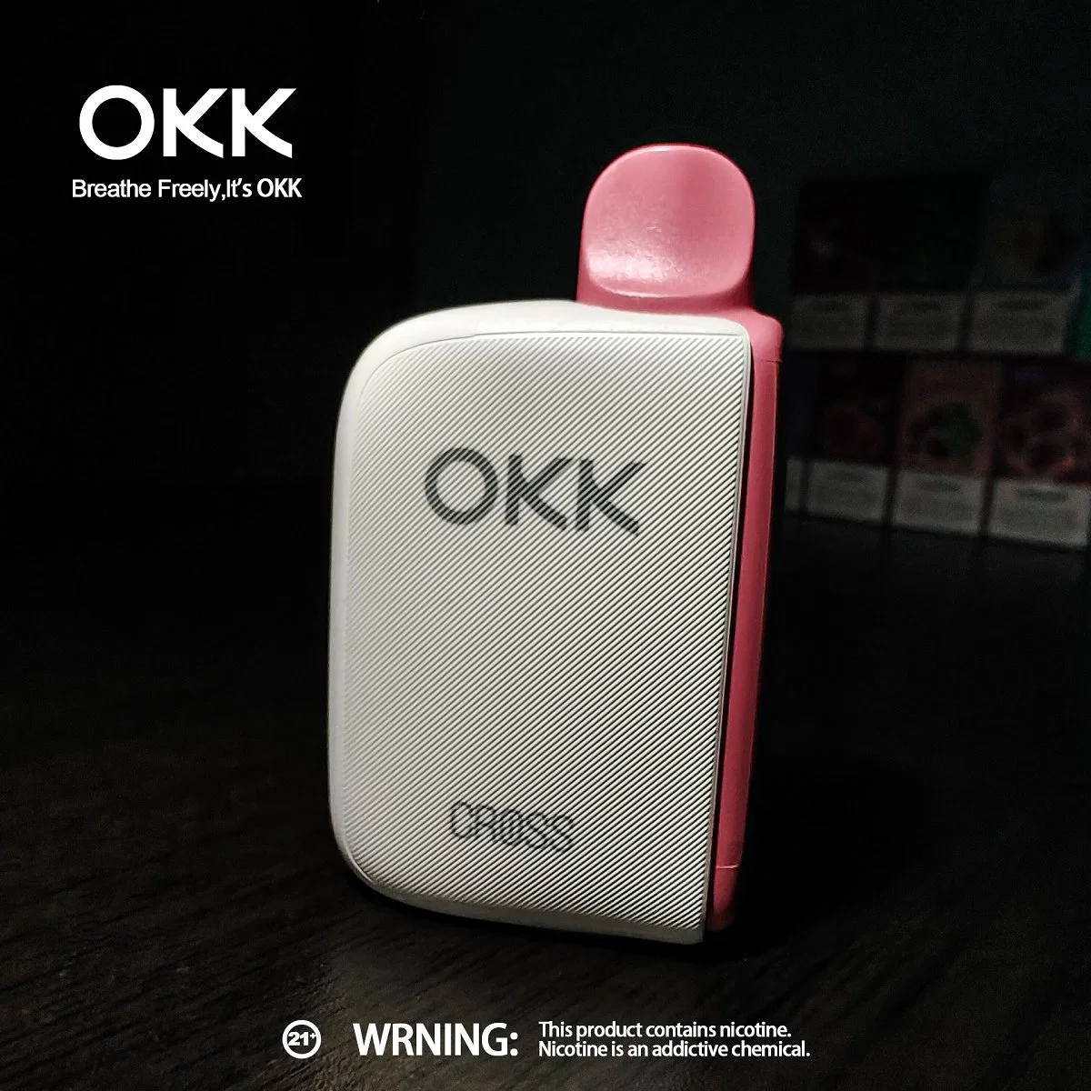 Authentic Okk Cross Disposable/Chargeable Pod Device with Prefilled 12ml E-Juice Replacement Vape Cartridge