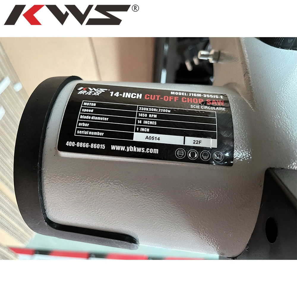 KWS 14 Zoll Chop Säge Maschine Herstellung von Elektrowerkzeugen 2200W Elektrische billig mit Wert Chop-off-Sägemaschine