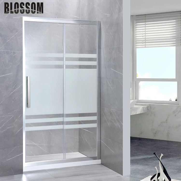 Manufacturer Supplier Chrome Aluminum Frame Glass Simple Shower Room for Bathroom