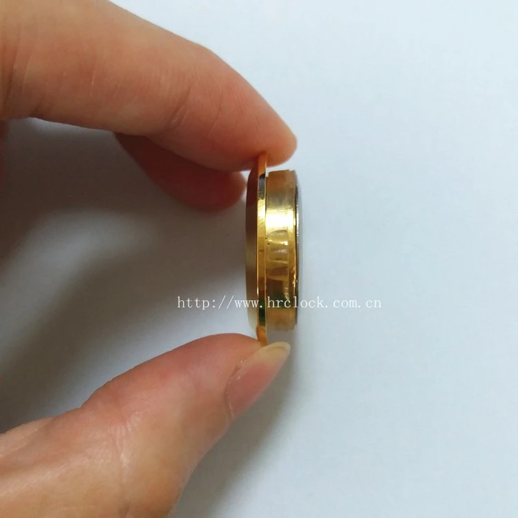 Mini relógio de 27 mm Relógio de inserção Fit up Gold Insert Watch Números árabes