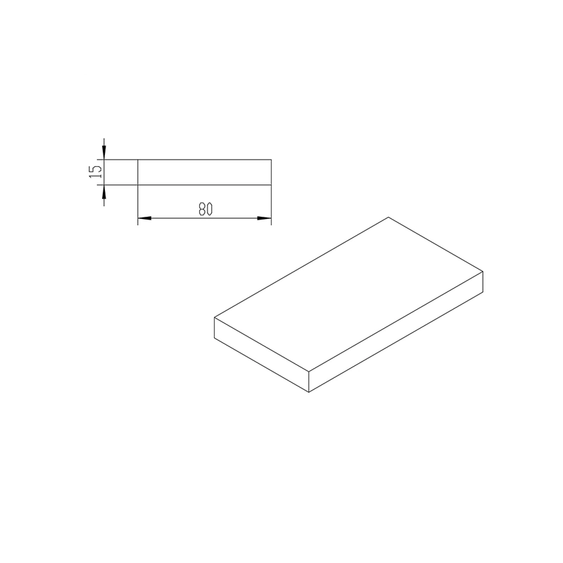 9021 80 * 15 Aluminium Bar Grundplatte Winkel Aluminium Fabrik Preis