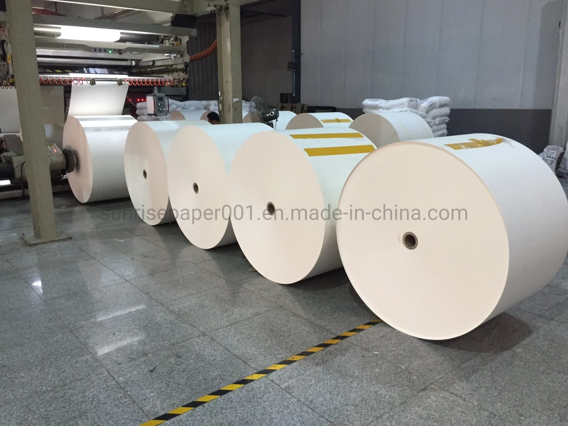 From China Paper Cup PE Coated Paper Bottom Roll for Paper Single/Double PE Coated Paper