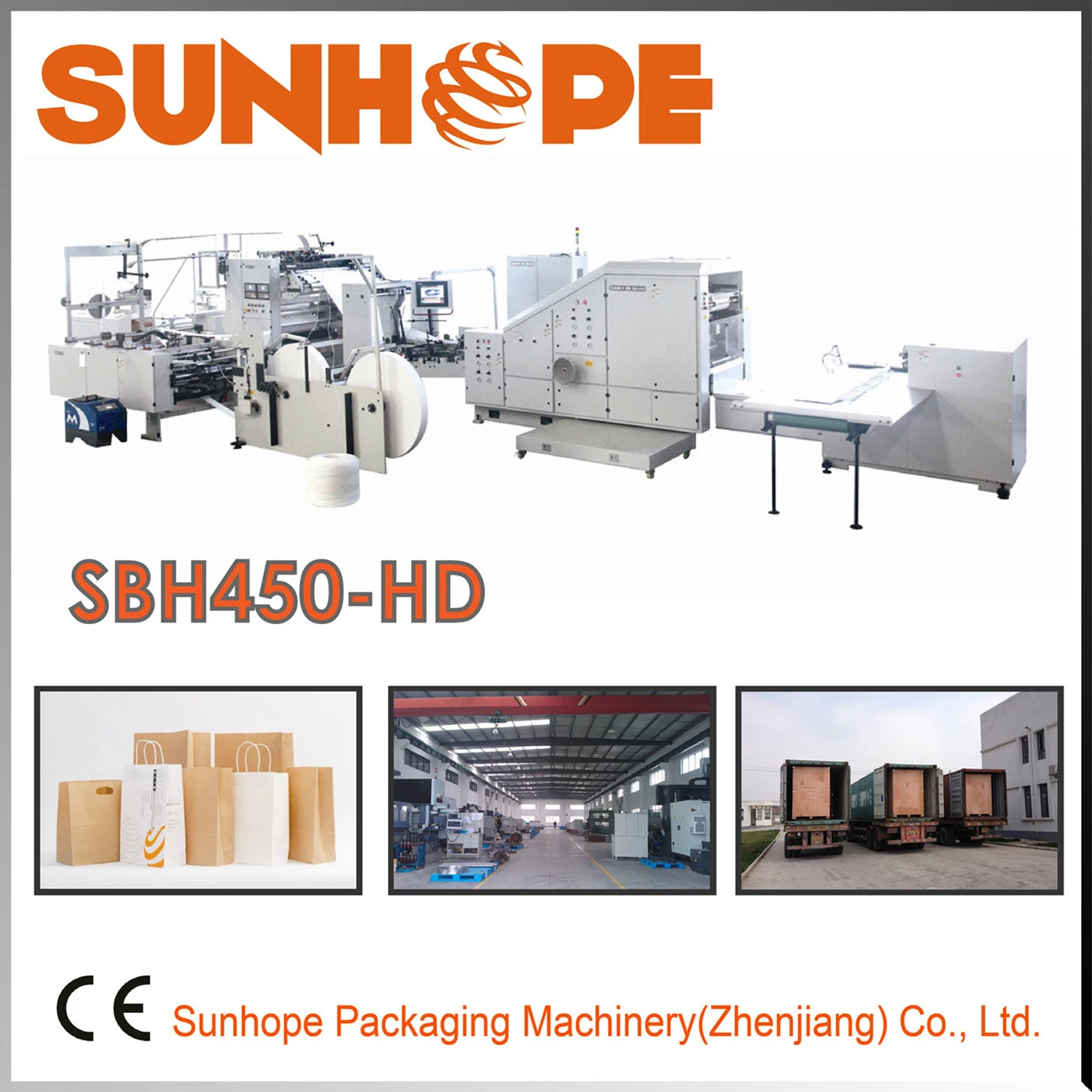 Fully Automatic Roll Feeding Twisted Handle Paper Bag Making Machine For Shopping Bag Gift Bag