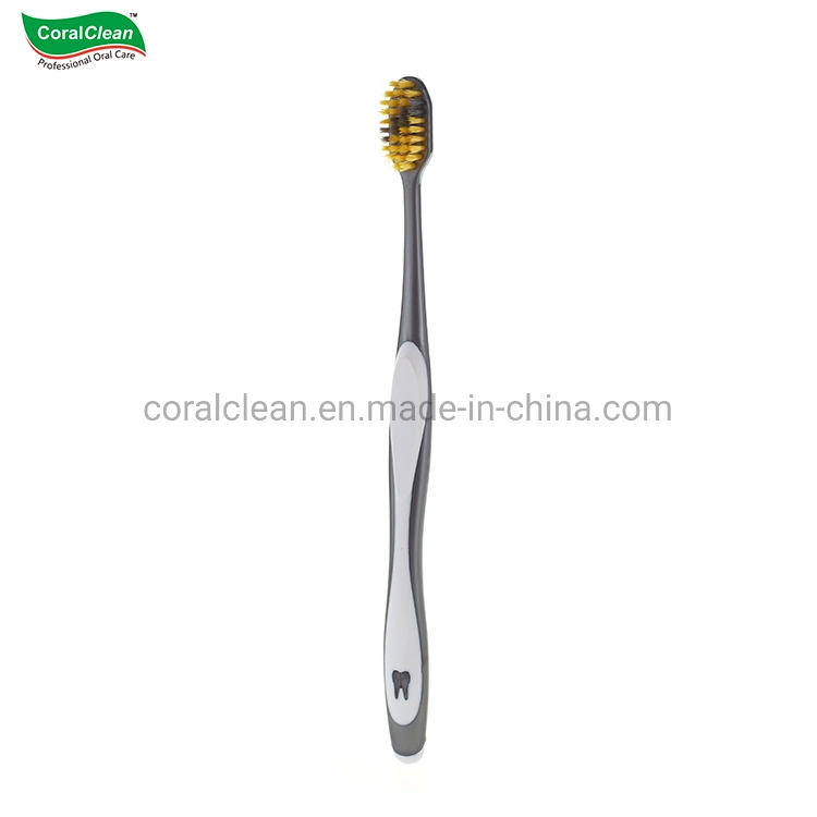 Commerce de gros poils doux élastique spirale dense quotidiennes pour les adultes brosse à dents en plastique