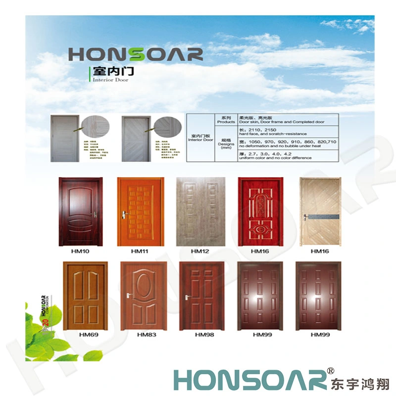 Natural Veneer Oak/Walunut/Ash/Sapele/Teak/Beech Mould Door Skin for Home Door