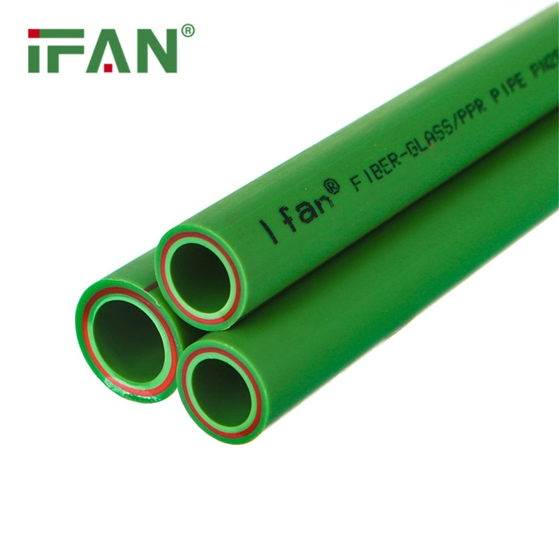 Ifan High Pressure PPR Pipe Green Color Plastic Glass Fiber Pipe