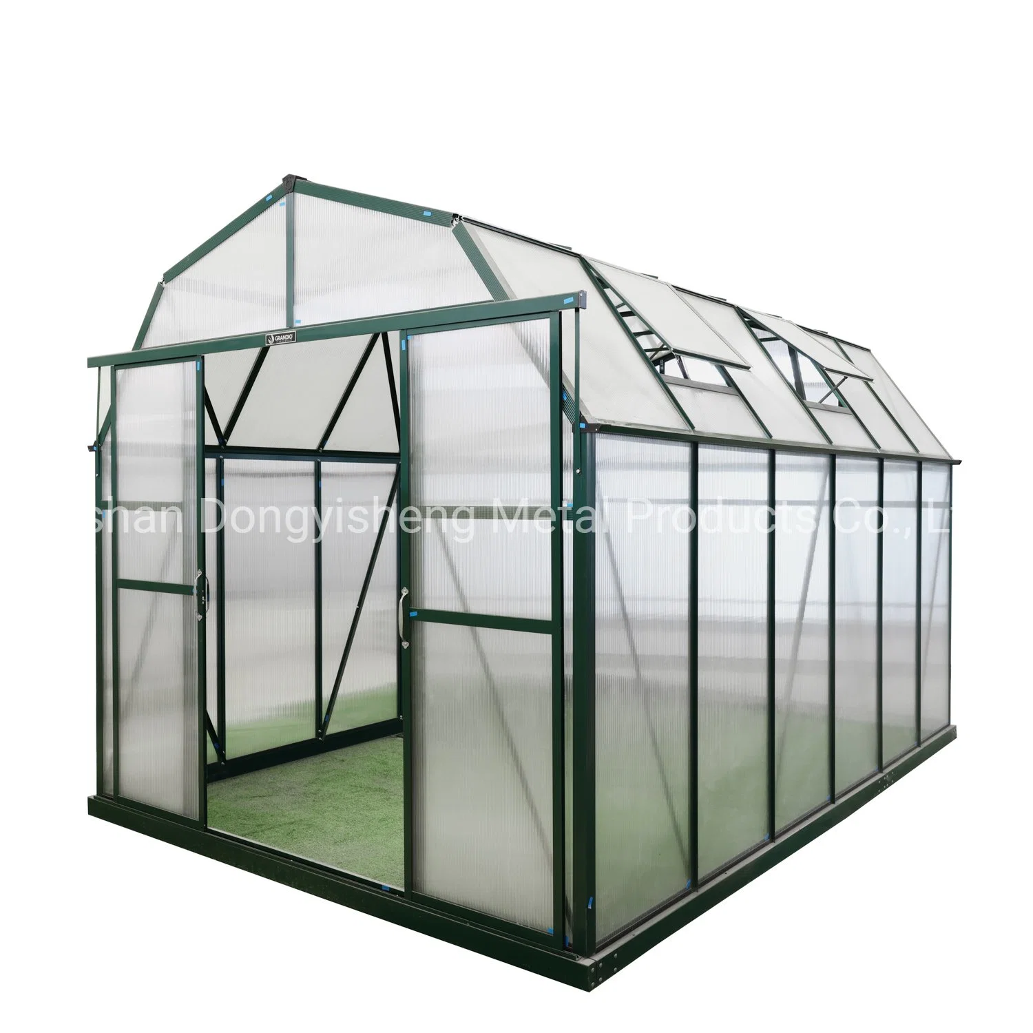 Multi Span 10mm Polycarbonate Sheet Greenhouse Barn Style Aluminium Garden Greenhouse Rdgu0816-10mm