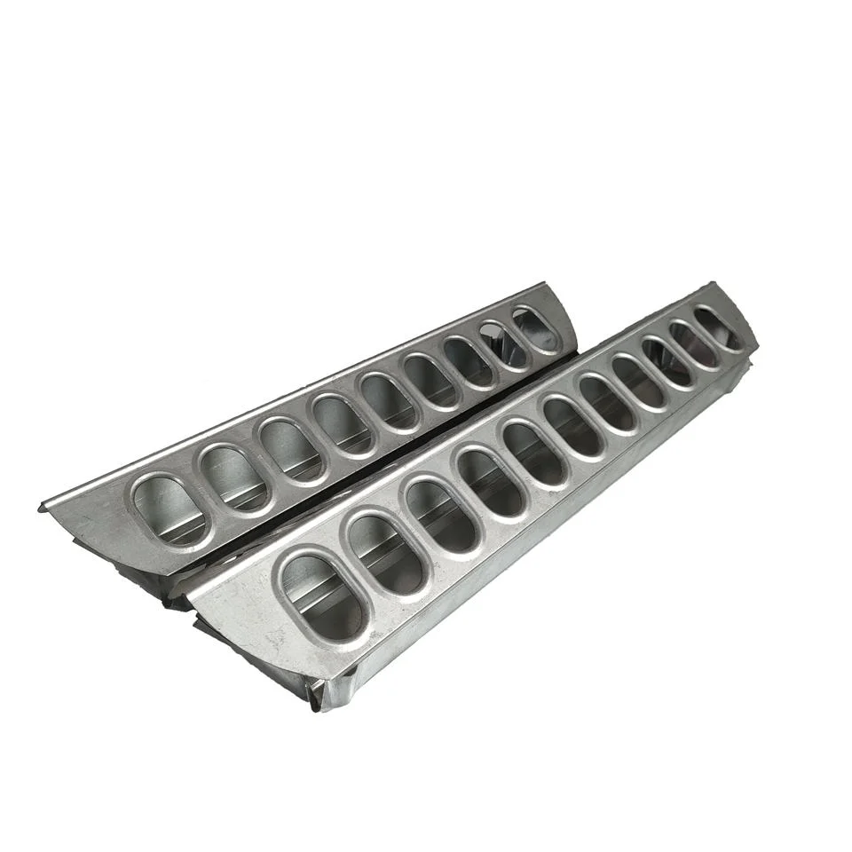 High quality/High cost performance Galvanized Long Feeder Trough with Holes for Chicken