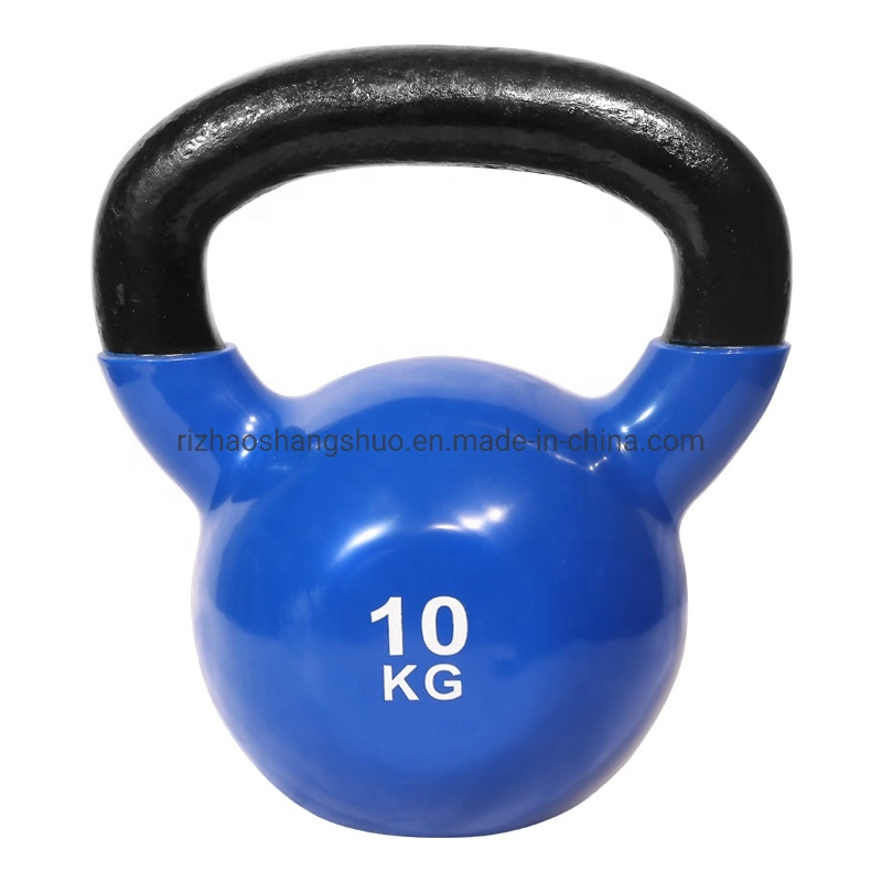 High quality/High cost performance  Factory Fitness Wholesale/Supplier Custom Vinyl Coated Cast Iron Competition Kettlebell