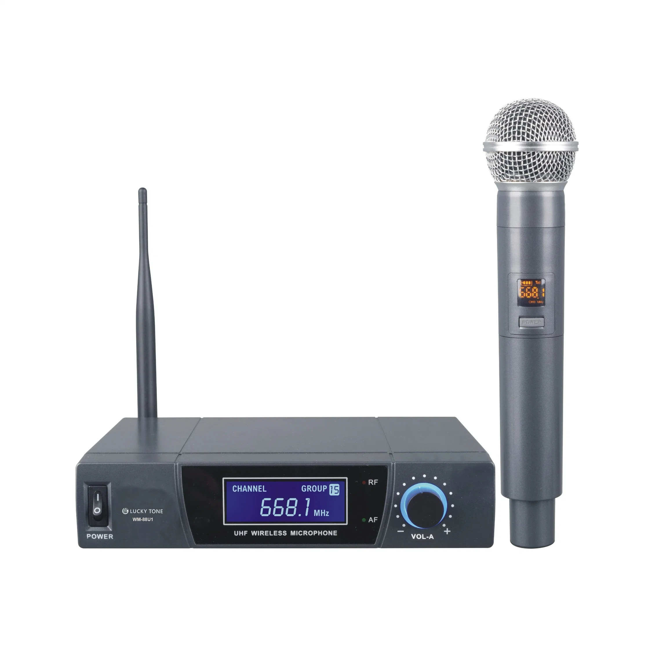 High Performance Single Channel Handheld Wireless UHF Microphone for KTV and Stage Performance