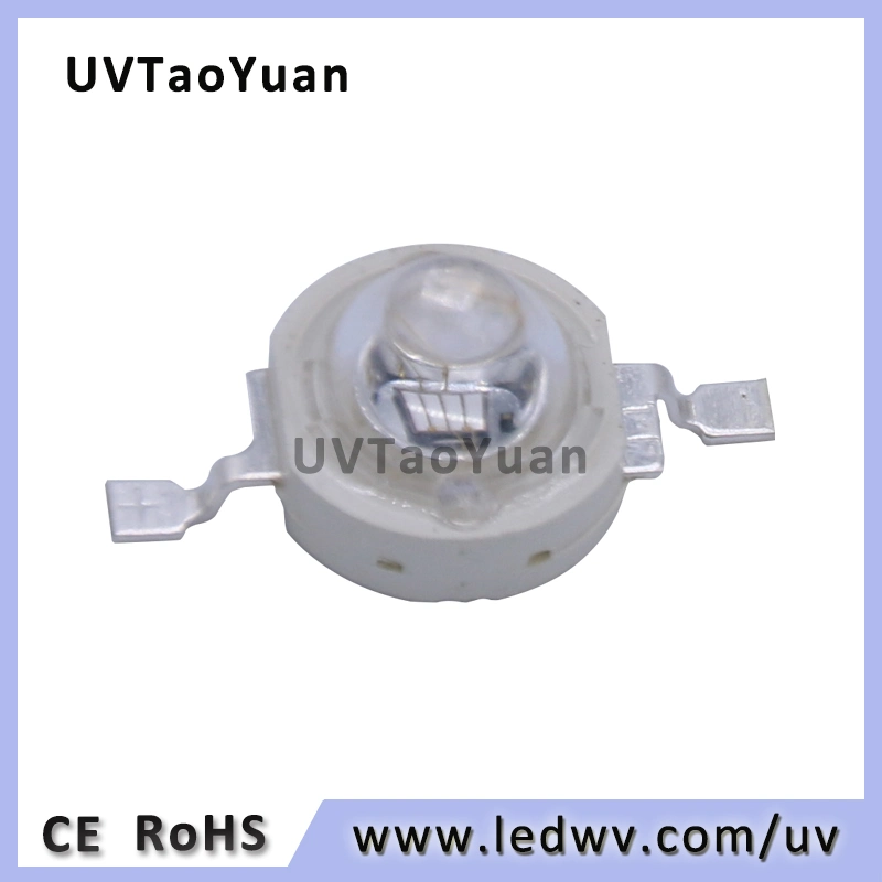 1W 3W de potência elevada Fonte de luz LED ultravioleta UVA 365-405nm Chip LED UV LED UV