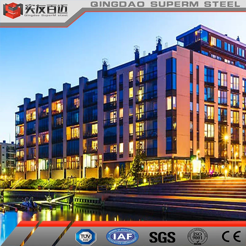 Multi Storey Prefabricated Steel Structure Building Hotel School Office Shopping Mall Construction