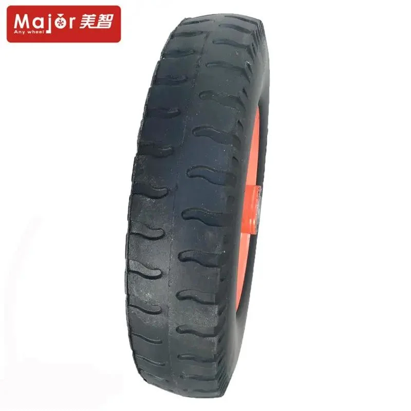 16X400-8 China roda de borracha maciça de OEM para betão Wheelbarrow Buggy