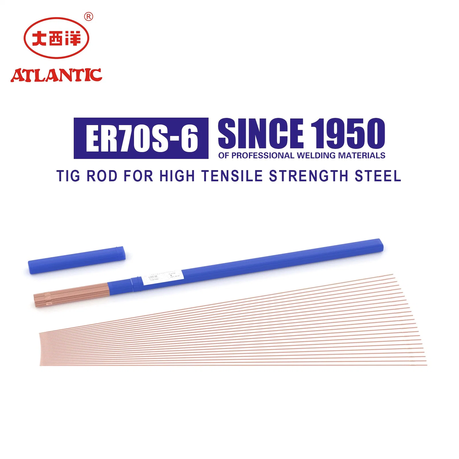Atlantic 3.2mm Custom Package OEM Er70s-6 Welding Rod Welding Electrode for High Tensile Steel
