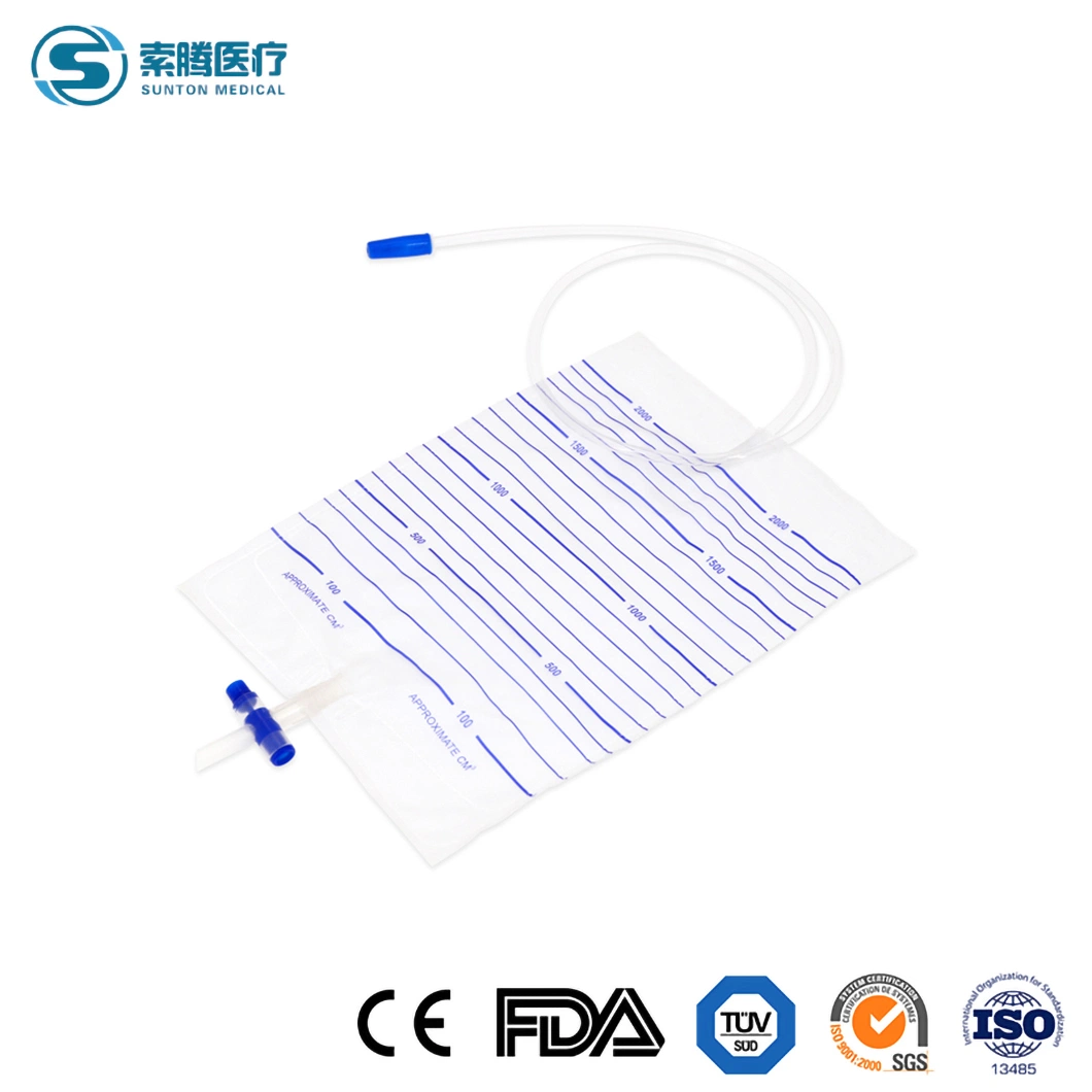 Sunton Elderly Urine Collector China Leg Urine Bag Manufacturers Medical Disposable 2000ml Economic Adult Urine Drainage Collection Bag Disposable Urine Bag