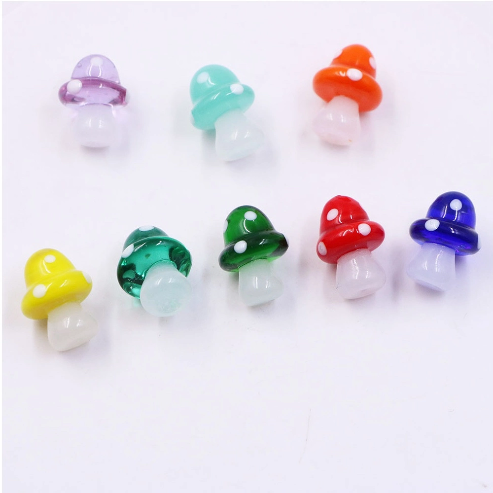 New Arrival Factory Direct 16mm Cute Colorful Miniature Mini Glass Mushroom Craft