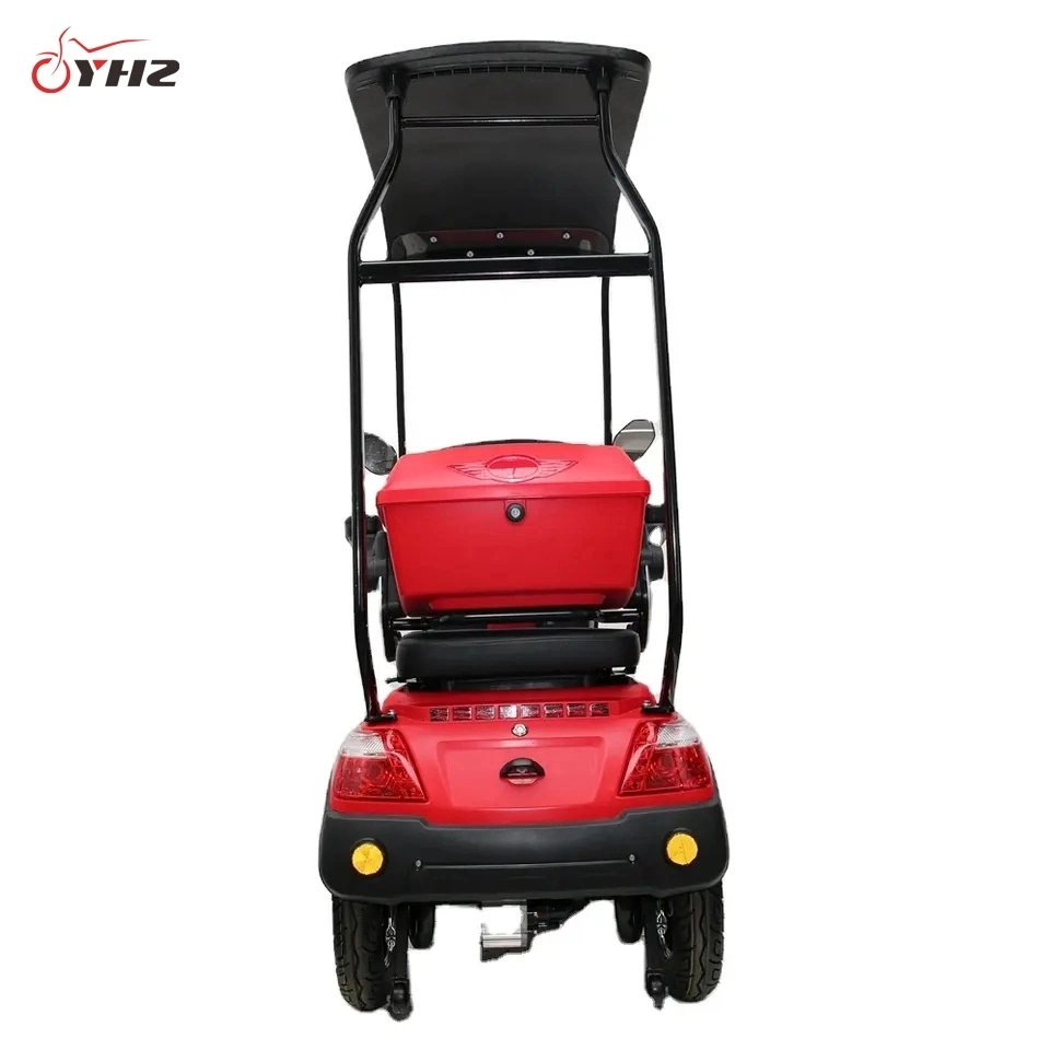 4-Wheel Electric Mobility Scooter Speed 25km/H with Roof and Trunk for Adult