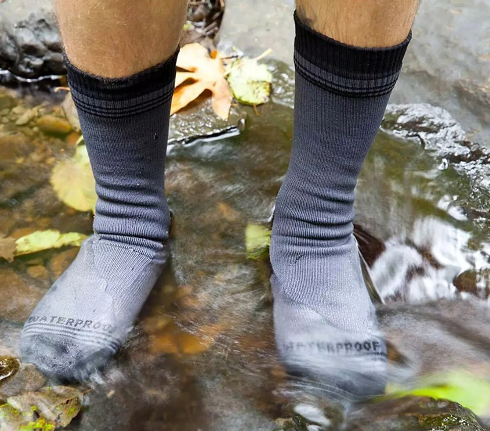 Custom Water Proof Socks Outdoor Running Hiking Athletic Sport Breathable Waterproof Sock Men