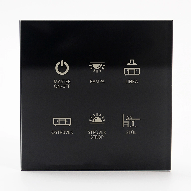 Gtd Exclusive Design Made Tempered Glass Smart 220-240V 4 Gang WiFi Touch Switch with Relay Inner