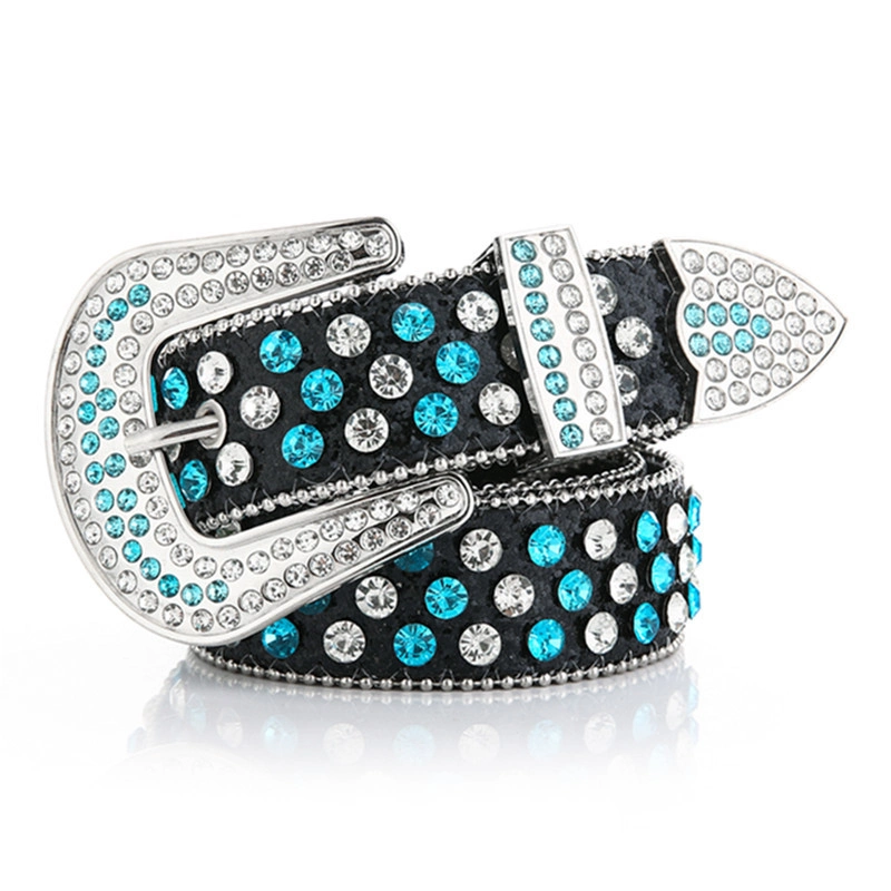 Ceinture de cow-boy et cow-girl de luxe avec strass ajustable en longueur.