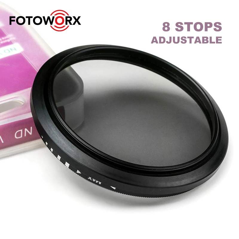 82mm Fotoworx ND2-400 Lens Filters Fader Variable Filter 8 Stop