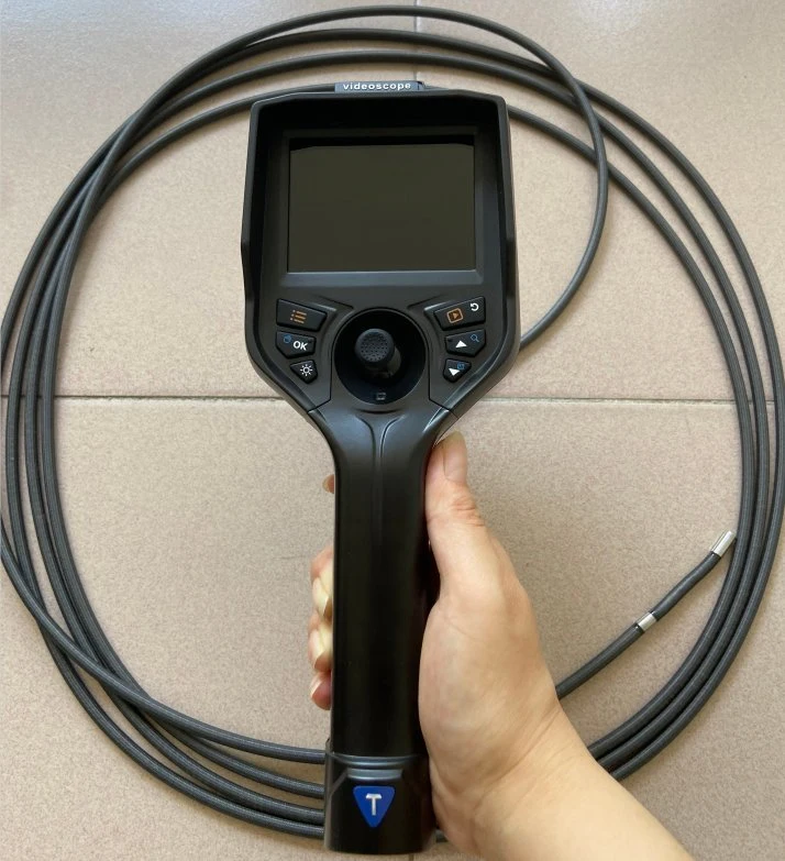 3.8mm Dual Lens Borescope Inspection Camera with 5.1 Inch Display, 1.5m Probe Cable for Welding Casting