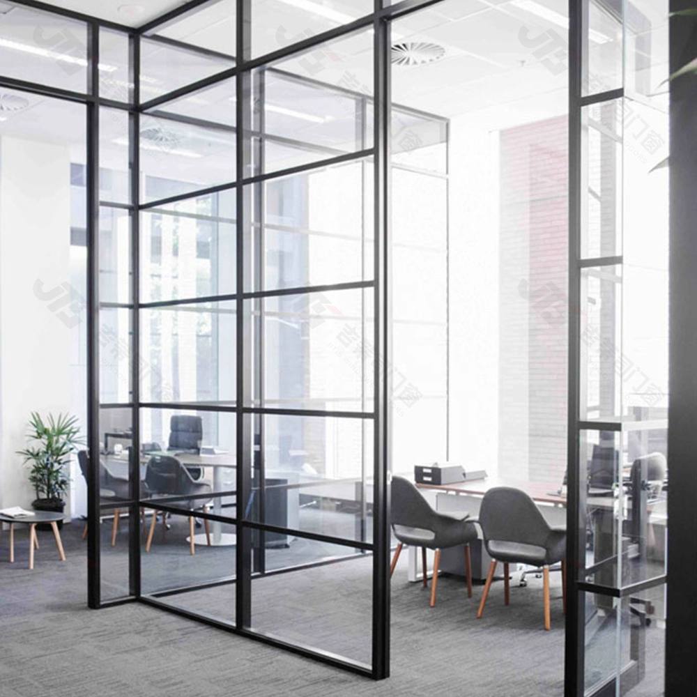 OEM Aluminium Glas Swing Scharniere Tür Büro Wand beweglich Trennwand Bürowand Schalldichte Aluminium Trennwand