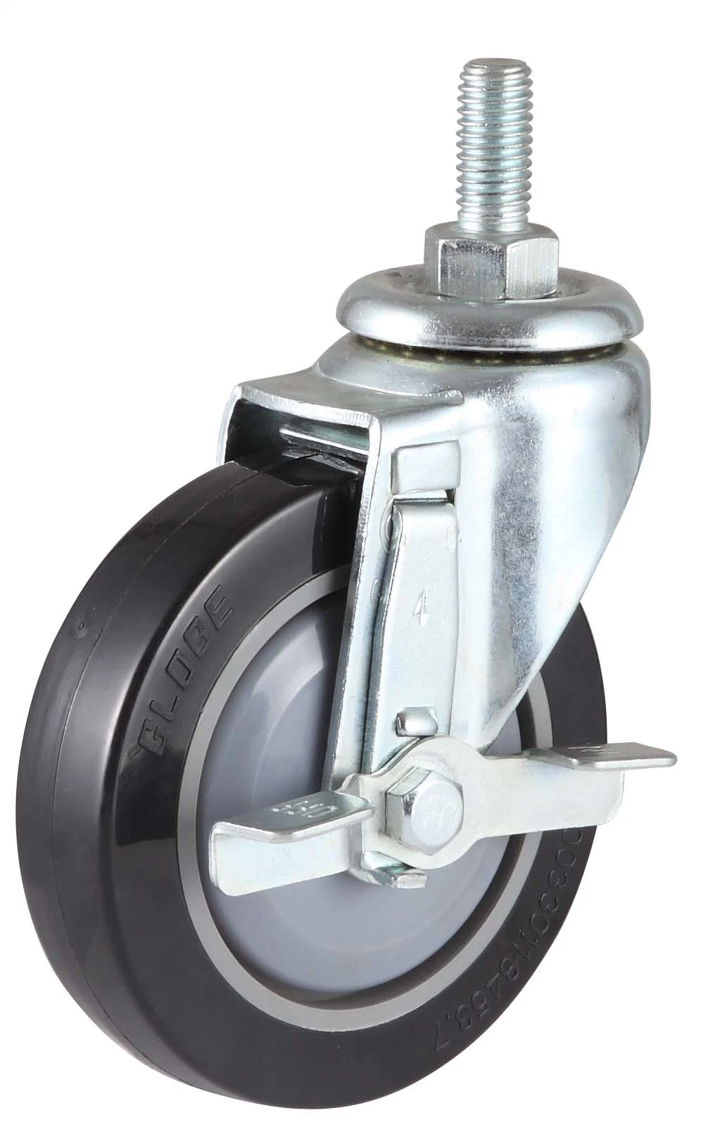 3", 4", 5" PU Flat Caster Bolt Hole Trolley Wheel