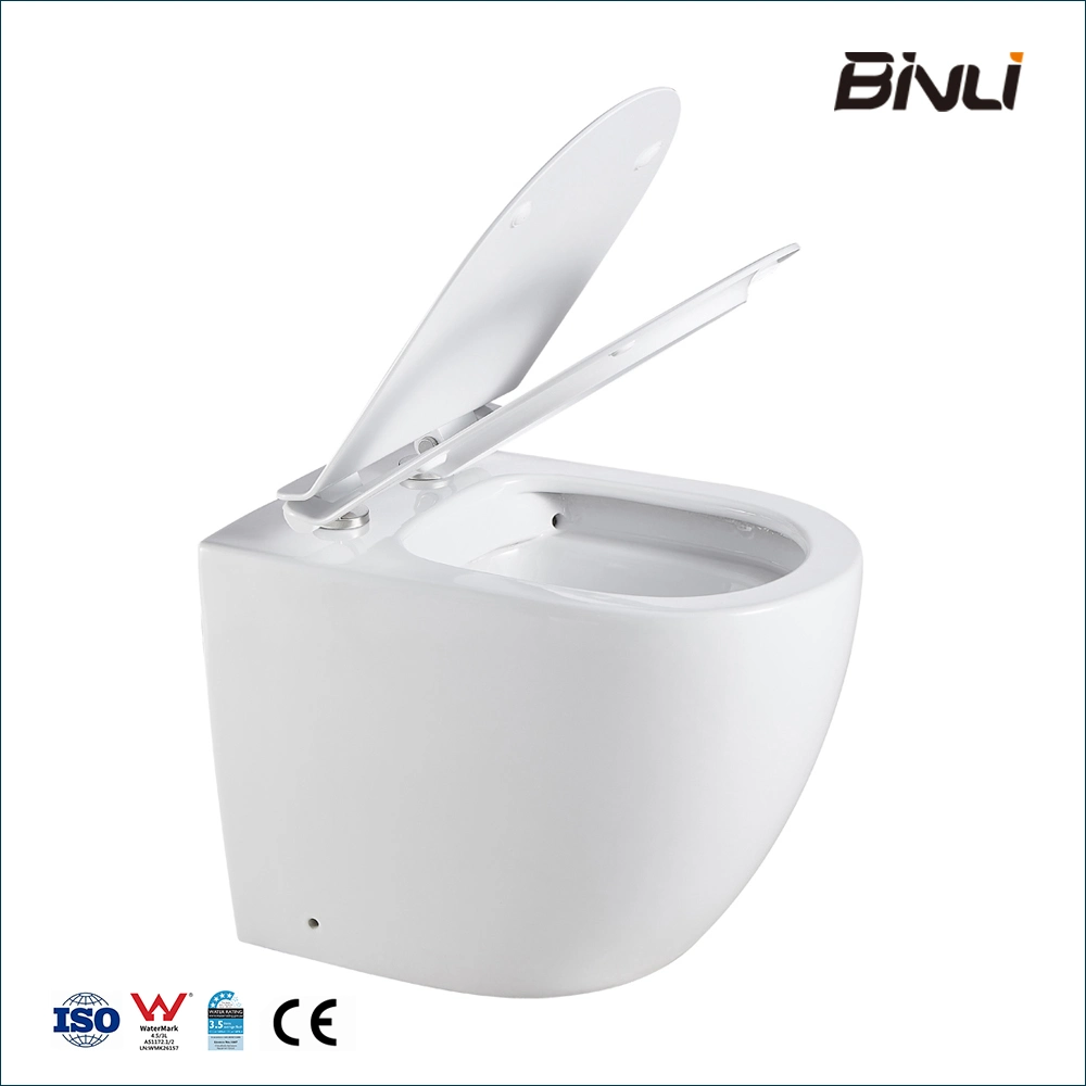 Ceramic Toilet Bowl Australia Watermark Washdown Wc Rimless Bathroom Ware Waterless Bl-102n-Fst