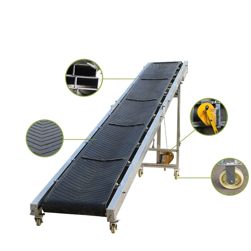 Xxnx Tianfeng High quality/High cost performance Inclined Belt Conveyor Machine for Grain Crushed Stone Transport