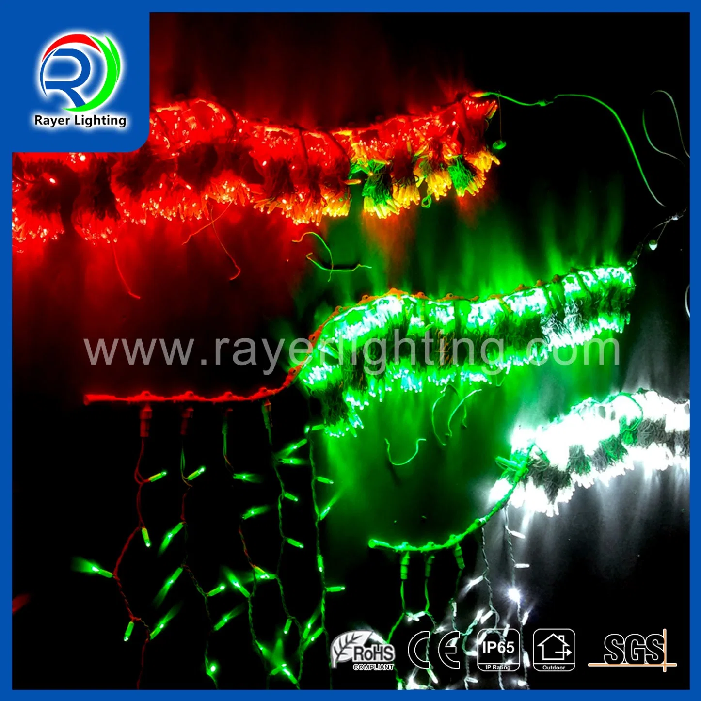 Outdoor LED Festival Christmas Hall Decorative Wedding for Building Wall LED Curtain Lights