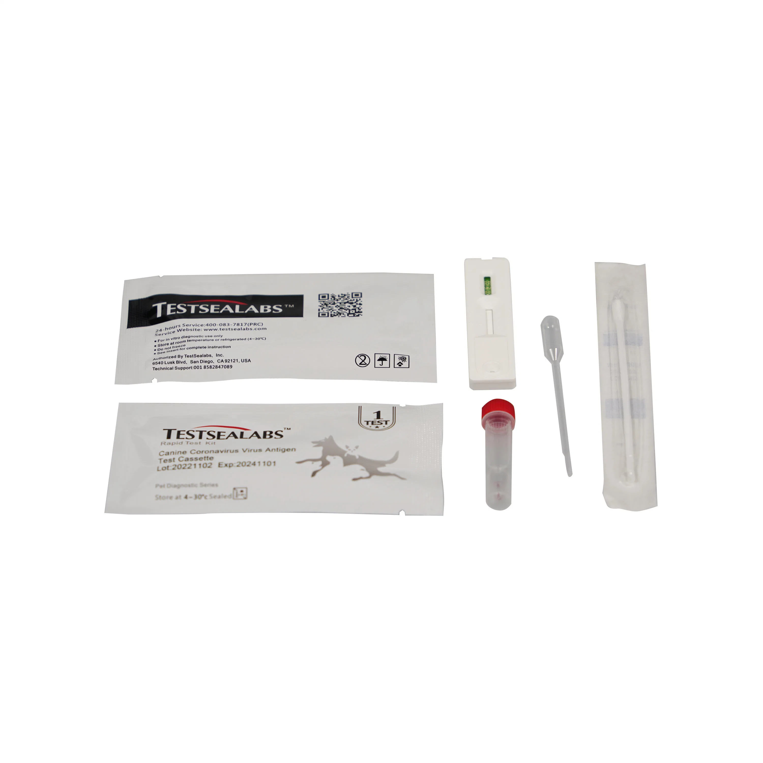 Coronavirus canin de diagnostic vétérinaire Kit de test de l'antigène CCV Ag