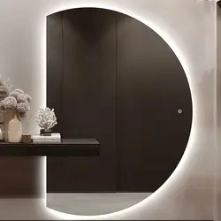 Half Moon Frameless Backlit LED Light Dressing Mirror