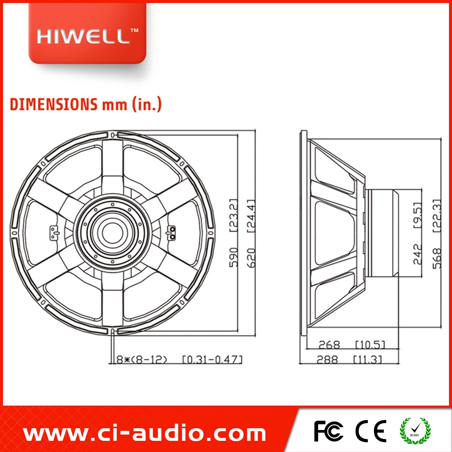 Powered Subwoofer 5000watt 24&prime; &prime; Neodymium Subwoofer Professional Speaker