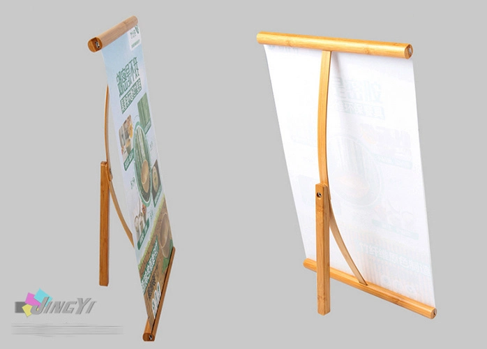 Bamboo Roll up Display  Pull up Banner Stand with Custom Printing Banner