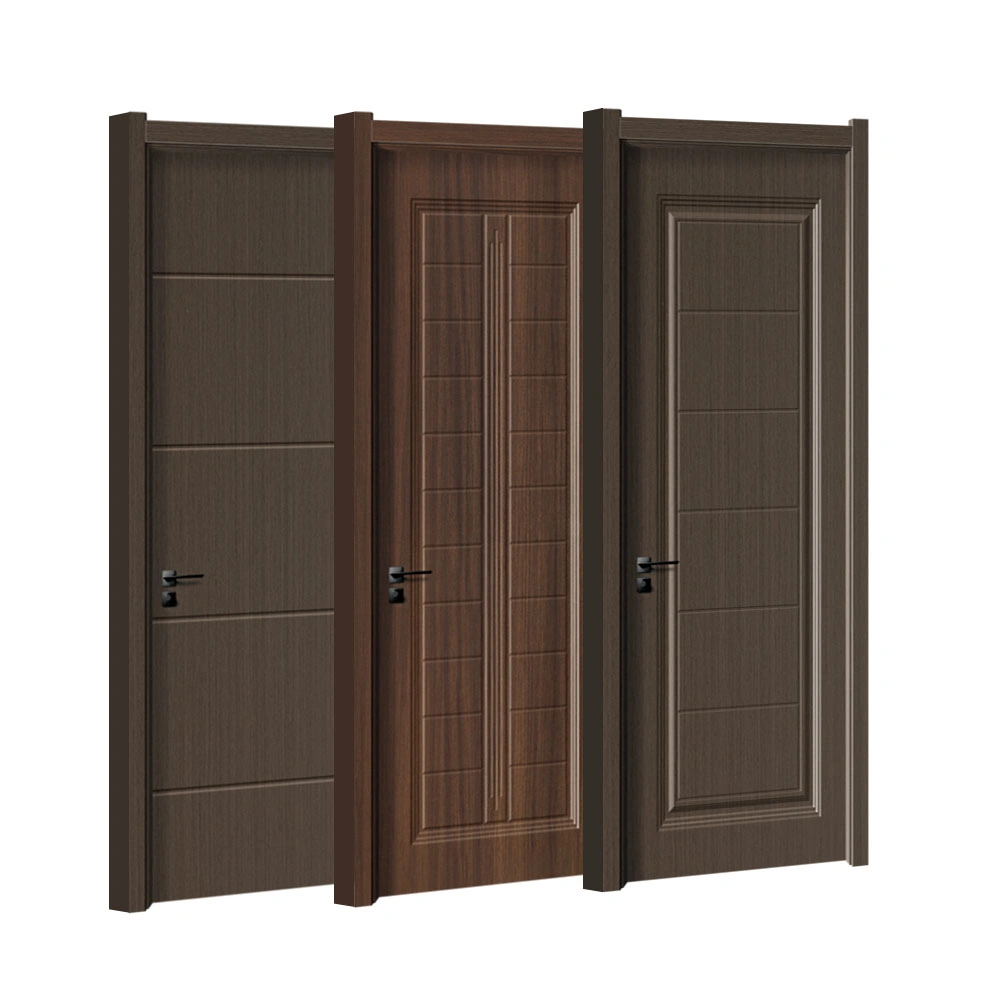 Eco-Friendly Soundproof XPS Foam Door Panel Hotel Wooden Composite WPC PVC Interior Door with Door Frame for Hospital