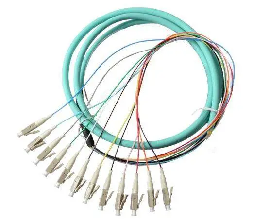 Factory Manufacture Om3 LC 12 Core Pigtail 12 Core Single Mode Fiber Optic Cable