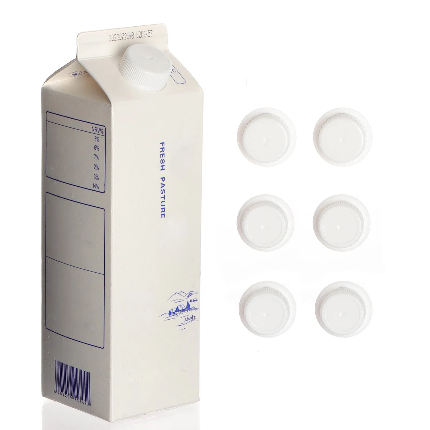 Fabricant Gable Top Liquid Packaging Helicap boisson jus lait étanchéité Couvercle