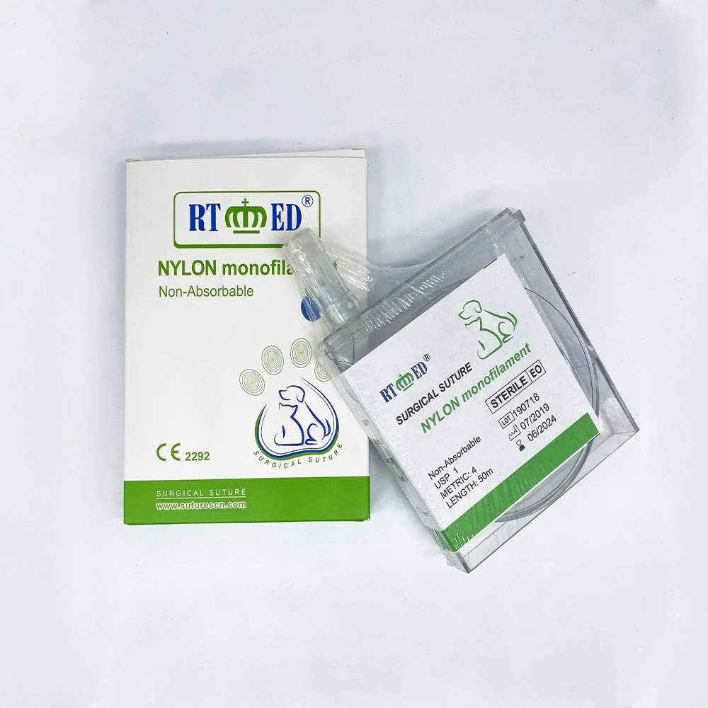 High quality/High cost performance , High Tenacity/Non Absorbable Surgical Cassette Silk/Nylon Suture for Veterinary Use