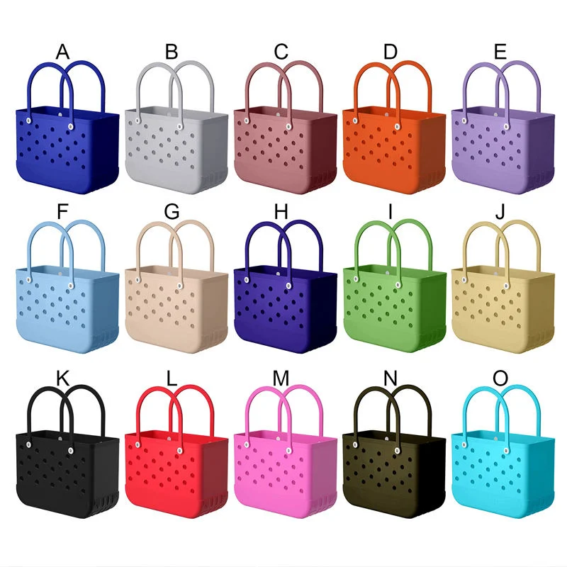 Promotion Gift for Women Custom Fashion Ladies Handbags Large Rubber Waterproof Summer Diagonal Bogg Bag