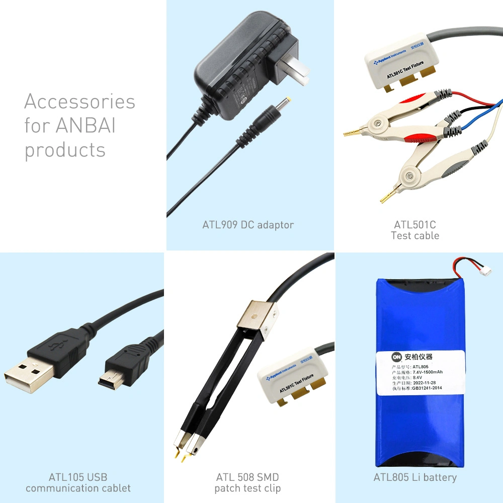 Comprobador digital LCR con 100Hz 120Hz 10kHz 100kHz AT826