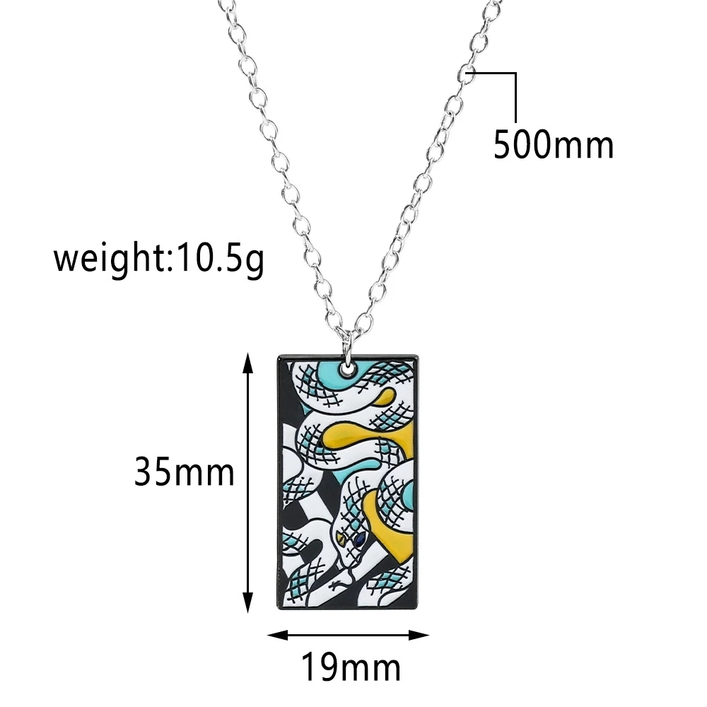 Wholesale/Supplier Promotional Custom Demon Slayer Anime Design Kimetsu No Yaiba Square Necklace