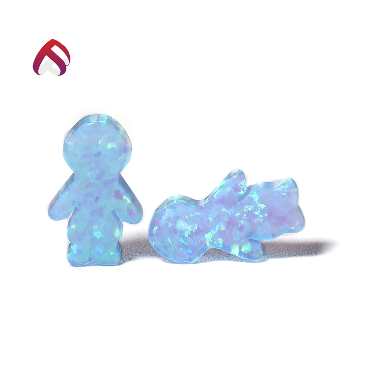 New Products Boy and Girl Shape Lab Created Synthetic Opal Christmas Ornament