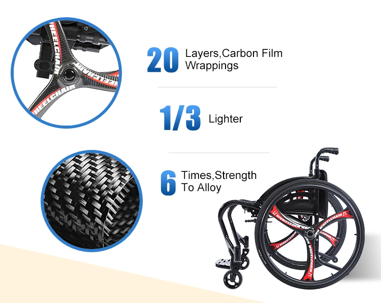 Jbh Dance Wheelchair Leisure Sports Wheel Chair Manual Carbon Fiber