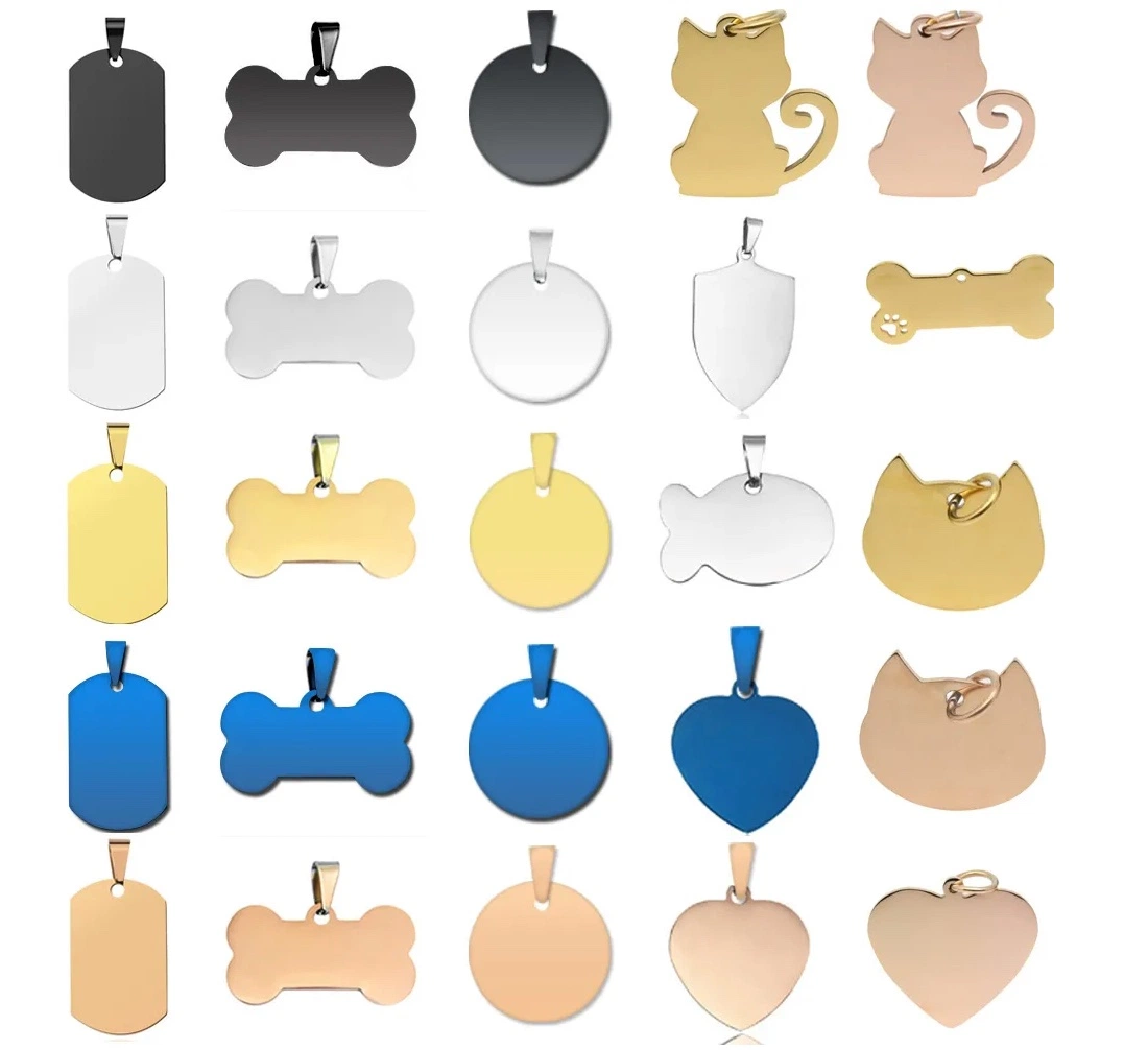 Dog ID Tags Engraved Cat Dog Name Tag Kitten Puppy Collar Accessories