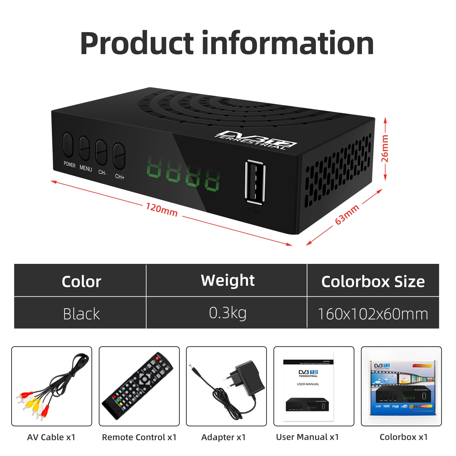 Junuo عالي الجودة تلفزيون رقمي Decoder 1080p Full HD DVB جهاز الاستقبال من الدرجة 2 DVBT2 جهاز الاستقبال STB جهاز استقبال علوي مع دليل روسي