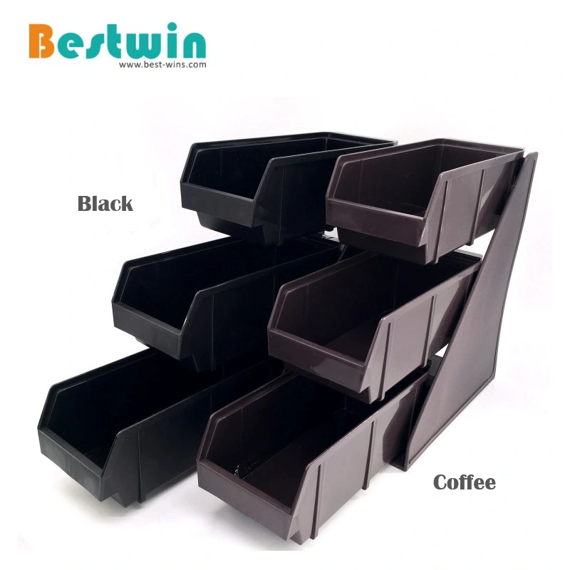 Plastic Compartment Bar Counter Straw Condiment Parts Storage Stand Self Serve Organizers Set Versa Organizer Rack with Bins