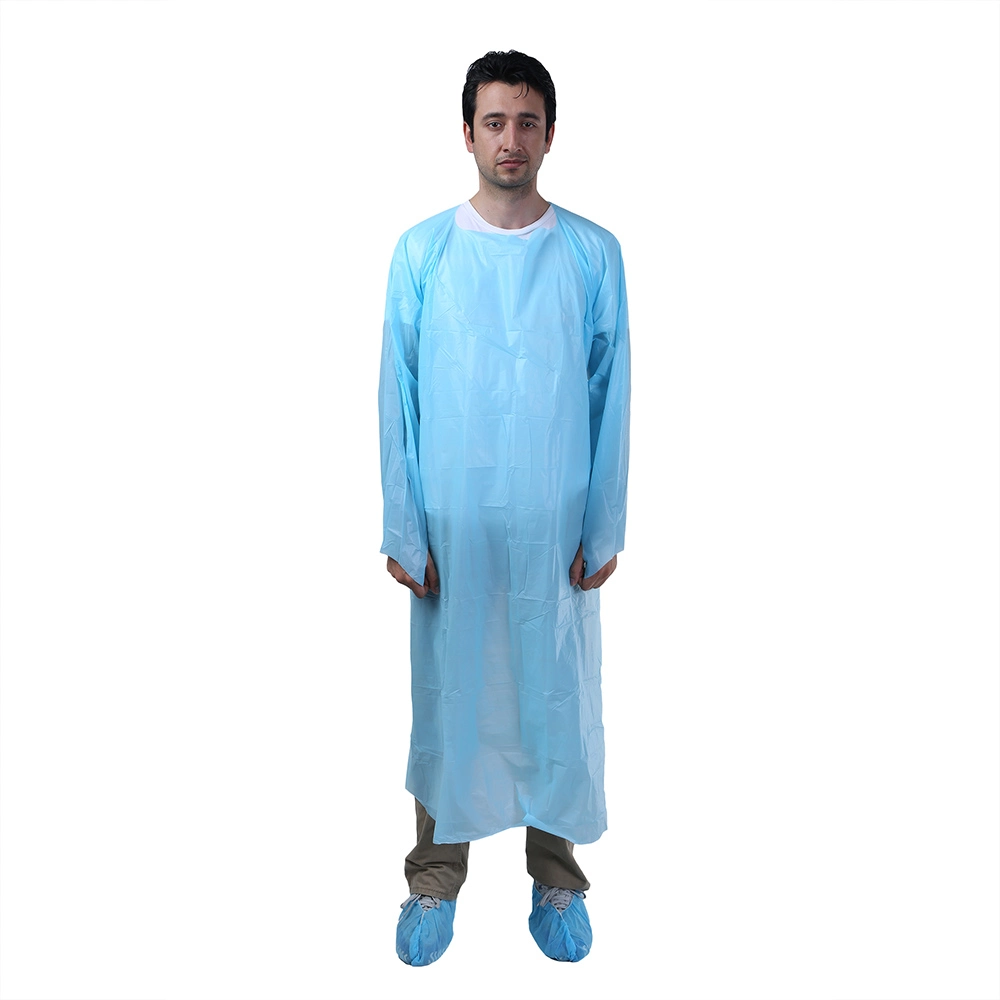 Isolation Labor Protective Disposable Plastic CPE Gown