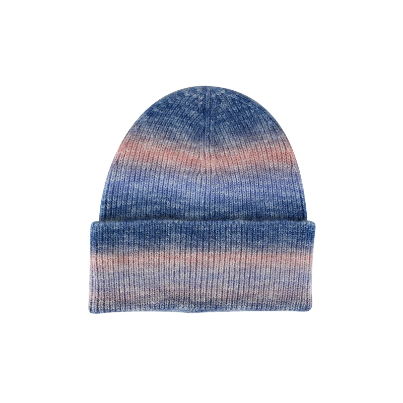 Gorro de punto de invierno personalizado Gorra moda Tie Dye Unisex Beanie