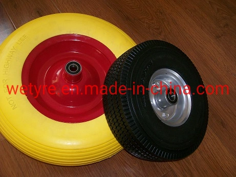 High Load Capacity Environmental Protect Colorful Tyre PU Foam Wheel (3.50-4)